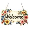 Warm Home Round Doorplate Retro Style Hanging Wooden Board New Wall Sign  Front Door Decor