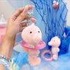 Kawaii Ocean Animal Plush Keychain Seahorse Dolphin Plush Doll  Birthday Gift