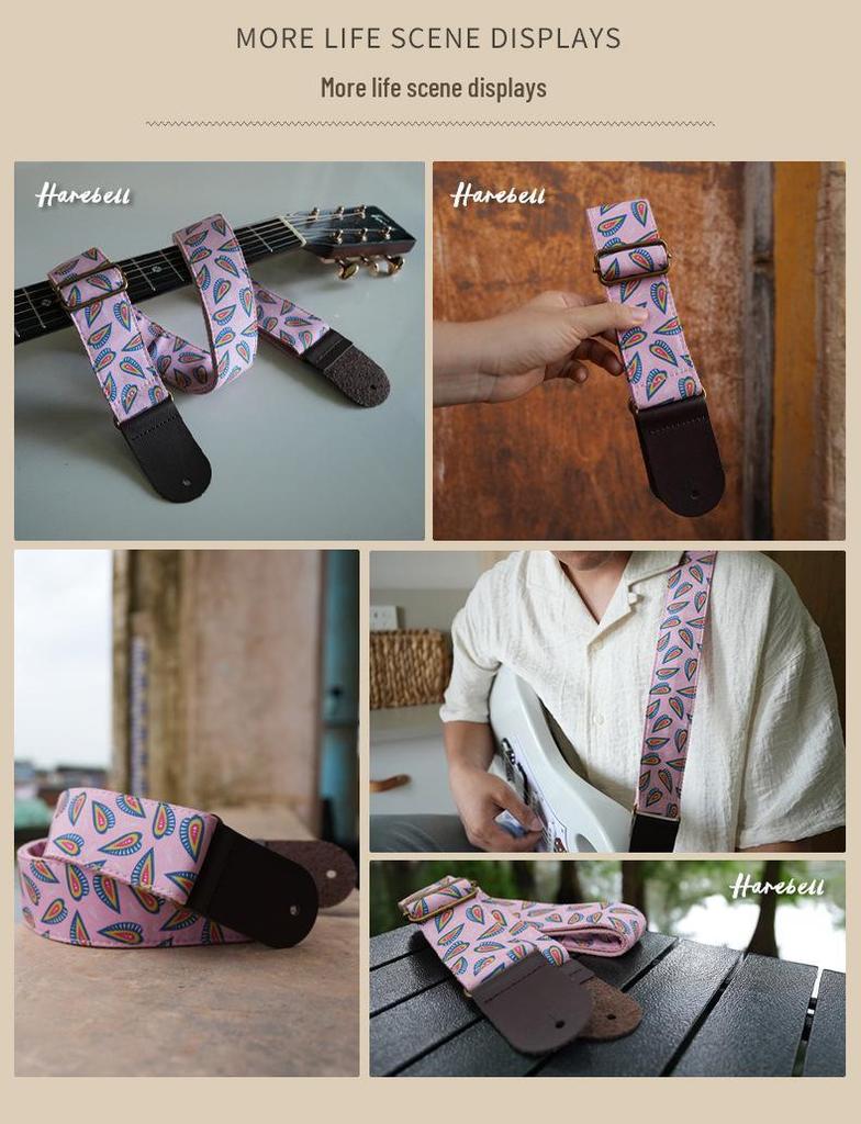 Розовая Мультяшная Укулеле с Семечками Подсолнуха, Дизайн Сердечко и Ремень PO-033, Игровая и В Наличии