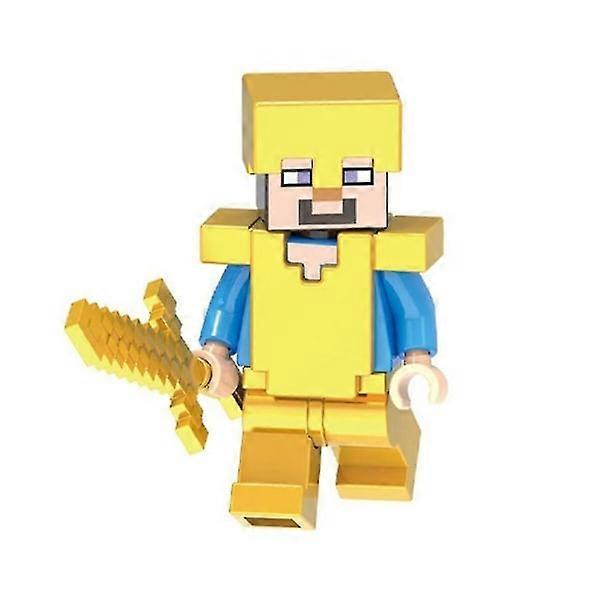 8 pcs/ set Minecraft-themed minifigure assembled mini building block Collectible Figures Toy Kids Fans