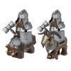 1pcs Medieval Knights Dwarf Goat Boar Mount Soldiers Mini Ation Figures Building Blocks Armor Shield Weapon Toys For Kids