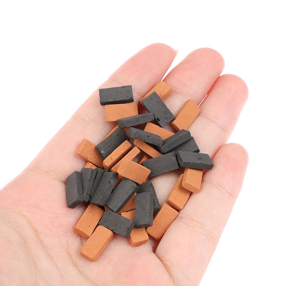 50pcs Clay Decorations Landscaping Tiny Ornament Mini Figurine Miniatures Mini Bricks