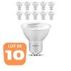 Set of 10 GU10 5W LED Bulbs (EQ. 40W) 4200K 38°