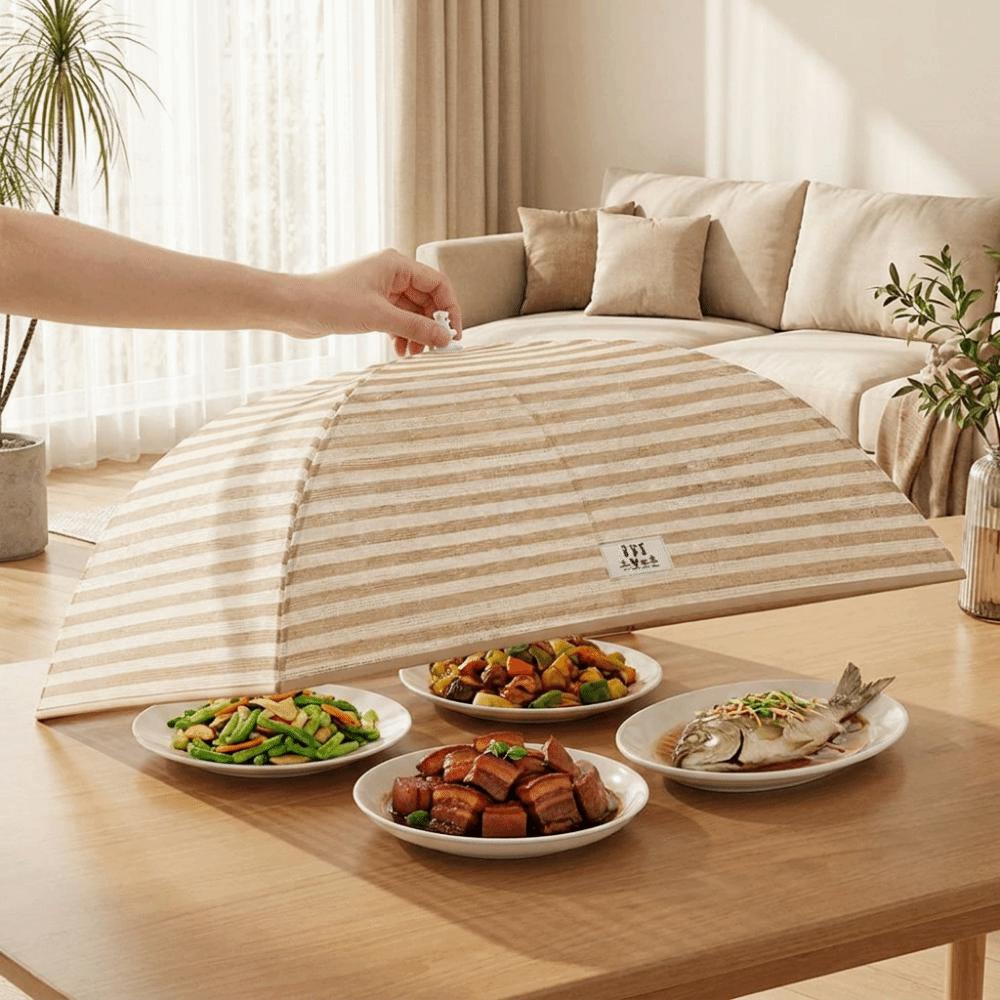 Anti-Mosquito Dish Covers Folding Food Preservation Cover Portable Mesh Food Cover Kitchen