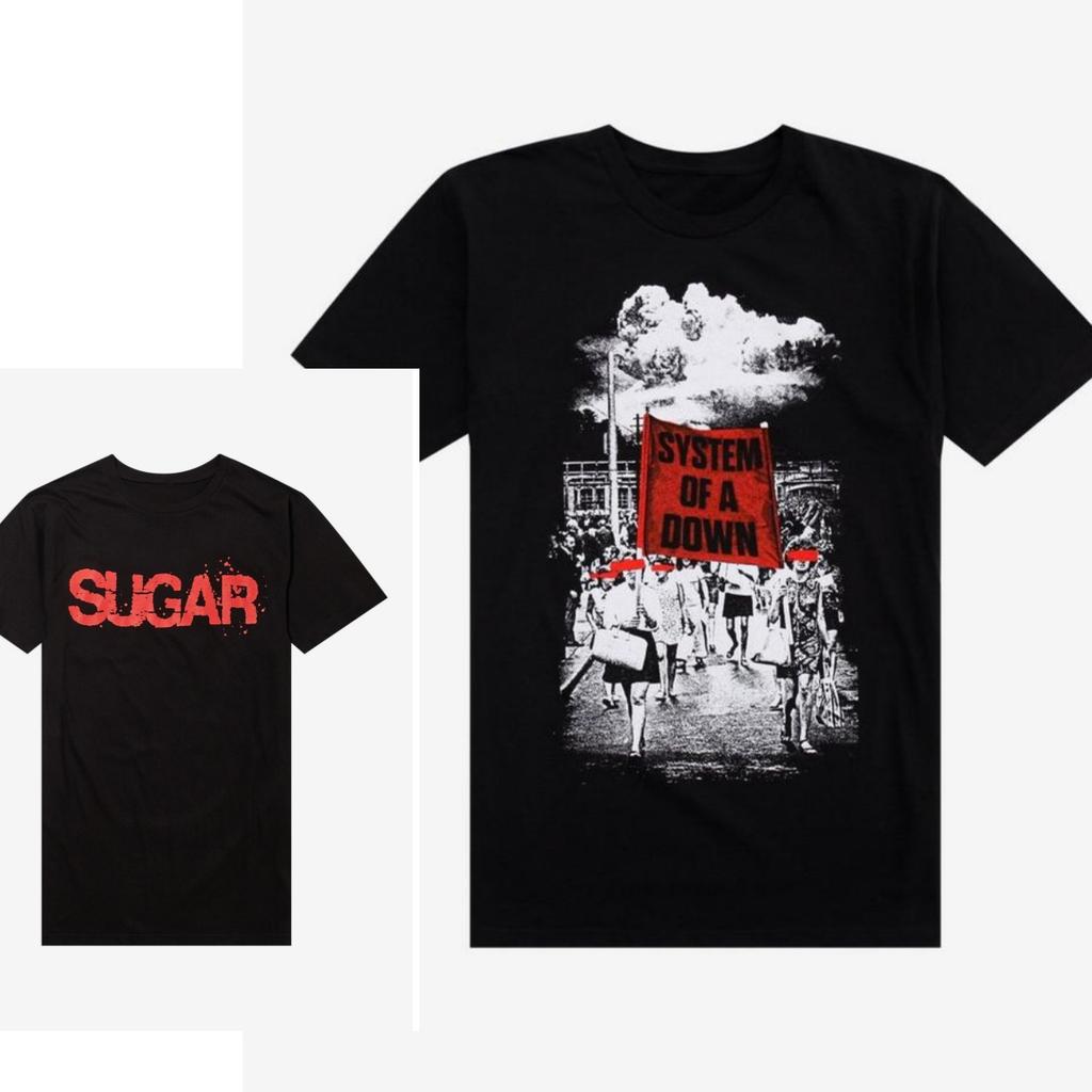 Hot System of A Down Cotton Band Shirt Unisex Summer Short Sleeve Fashion Brand Tee Luxury Casual Vintage