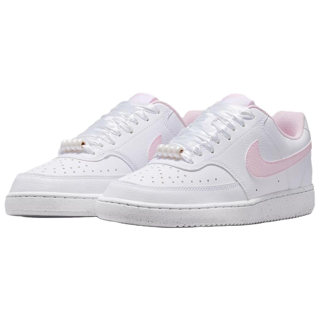 Nike Court Vision Breathable Support Low top Skateboard Shoes Women's Pink White IB6652-101