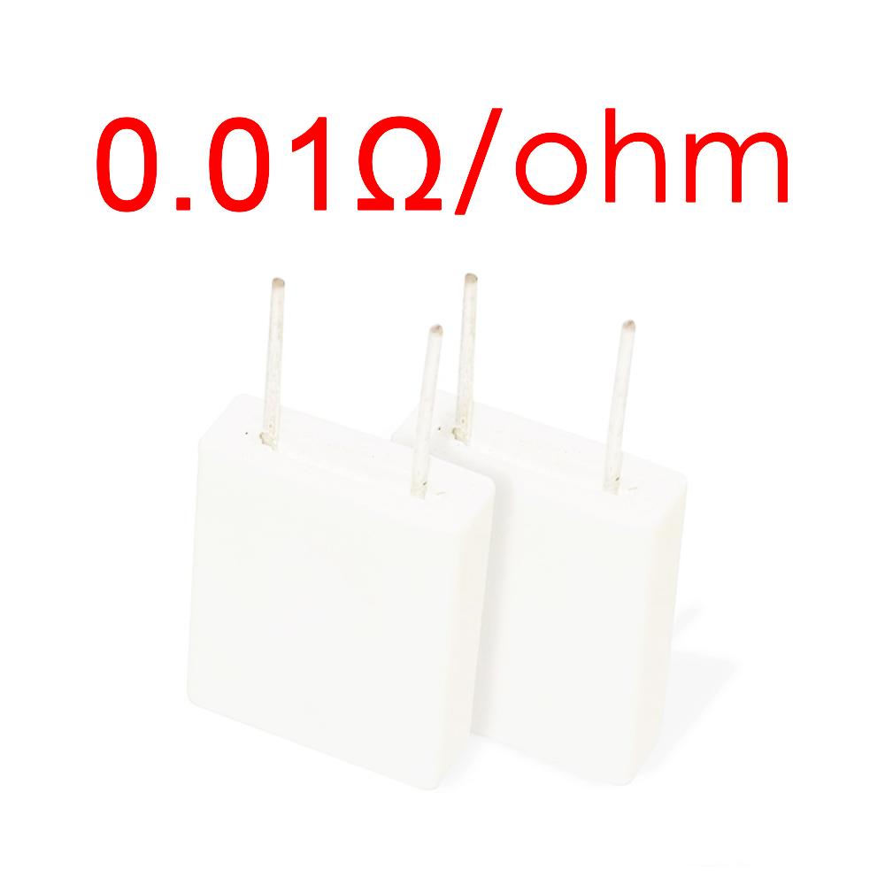 10PCS 5W Wirewound Non-inductive Cement Resistor Ceramic Horizontal 0.01ohm-0.5ohm 0.02 0.05 0.1 0.22 Ohm R VERTICAL RESISTANCE