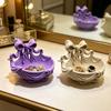 Французский Лоток для Украшений с Бантом 3D-Печать Органайзер с Текстурированным Дизайном Ленты Многофункциональное Хранение для Серёг Браслетов Ключей Подарок