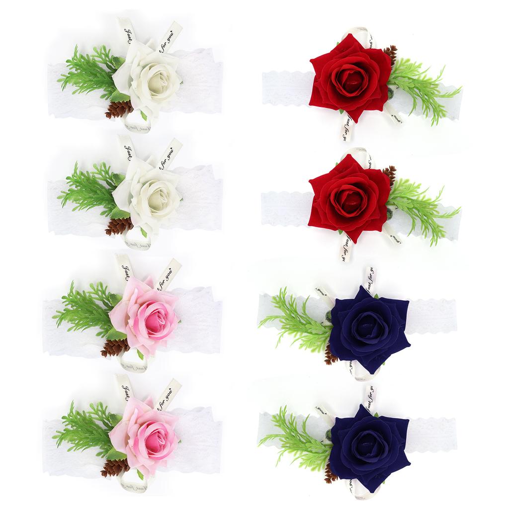 2 шт. шелковый цветок на запястье невесты свадебный корсаж свадебная церемония украшения поставка