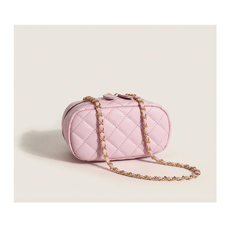 Ielgy Niche Design Sweet Female Bag Chain Box Bag Embroidered Thread Diamond Shoulder Messenger Bag Portable