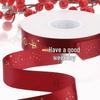 Grand Opening Festive Red Ribbon with Gold Foil - Perfect for Business Prosperity, Flower Baskets, and Bows