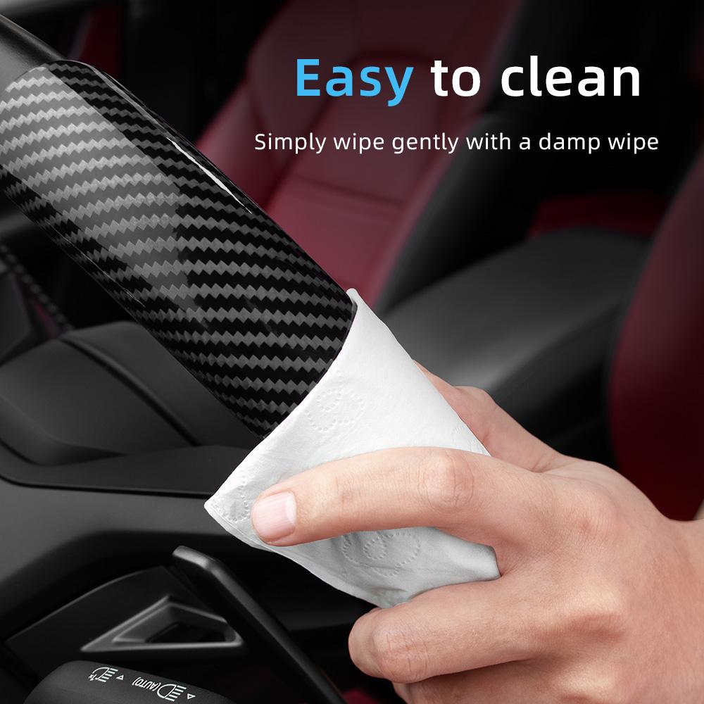 Suitable for Mitsubishi Carbon Fiber Texture Steering Wheel Cover with Segmented Quick-Release Design Triton L200 XpanRvr Xf