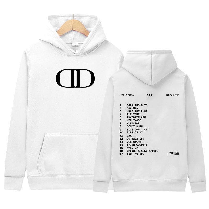 Lil Tecca DOPAMINE Tour 2025 Album Merch Hoody Mens Clothing Fashion Oversized Sweatshirt Y2K Hip Hop Gothic Long Sleeve Hoodies