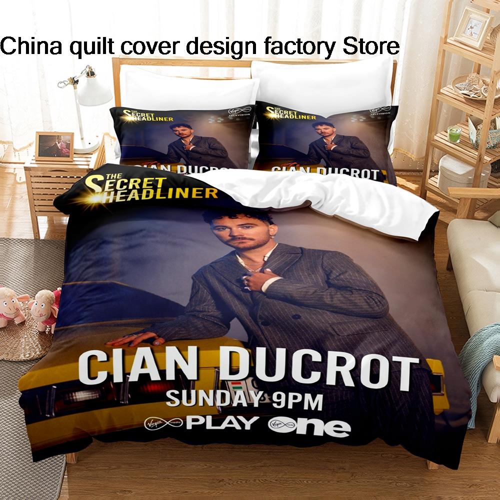 Постельное белье Cian Ducrot 3 предмета Пододеяльник Наволочка Легкая Микрофибра Постельное белье Декор для спальни Для поклонников музыки