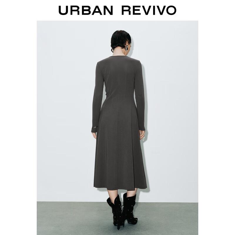 UR Women's Slim-Fit Long Sleeve A-Line Dress