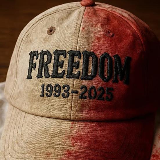 Blood Splatter Halloween Baseball Hat Freedom 1993-2025 Letter Print Baseball Cap Halloween Daily Wear