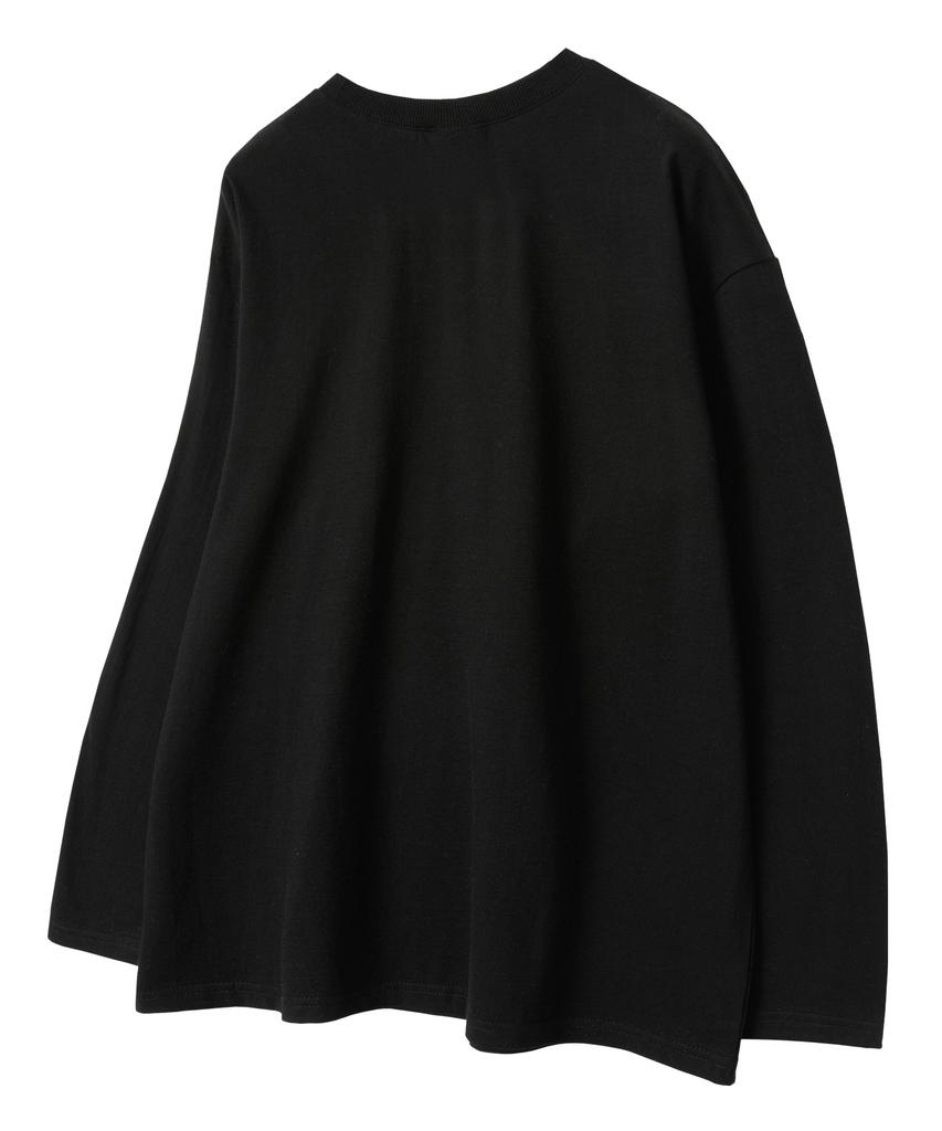 UNION GARMENTS 1997 Number Logo Loose Fit Long Sleeve T-Shirt Black [Basic Or Ribbed]