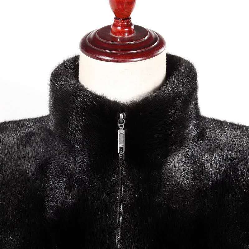 Зимняя высококачественная теплая мужская куртка из искусственного норкового меха, мужская меховая шуба плюс бархатная толстая норковая повседневная мужская одежда, парка, пальто