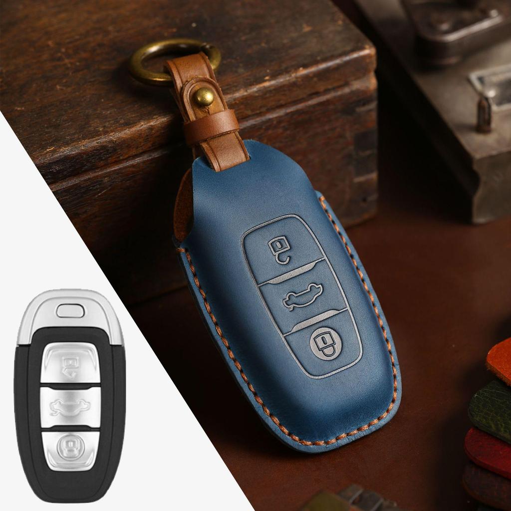 New Premium Cowhide Car Key Cover for Hongqi HS5, New H9, and HS7 Models