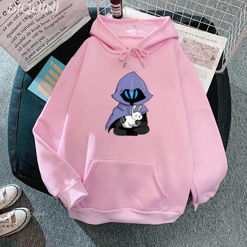 Omen VALORANT Hoodie Men Sweatshirt Vintage HIP HOP Clothes for Teens Harajuku Lounge Wear Cartoon Printed Velvet Anime Hoodies & Sweatshirts Men’s