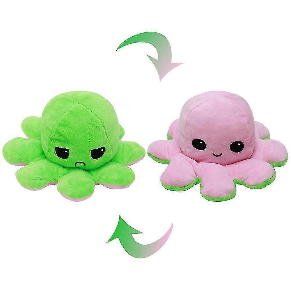 1pc Reversible Soft Toy Octopus - Pink/green Christmas Gift