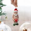 Santa Claus Acrylic Pendant Christmas Tree Hanging Decoration Acrylic Funny Cartoon Santa