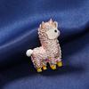Personalized Cute Alpaca Brooch: Women's Simple Sheep Pin for Sweater Accessory
