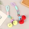 1Pc Cute Plush Cherry Keychains Funny Expression Car Keys Keychains Korean Style