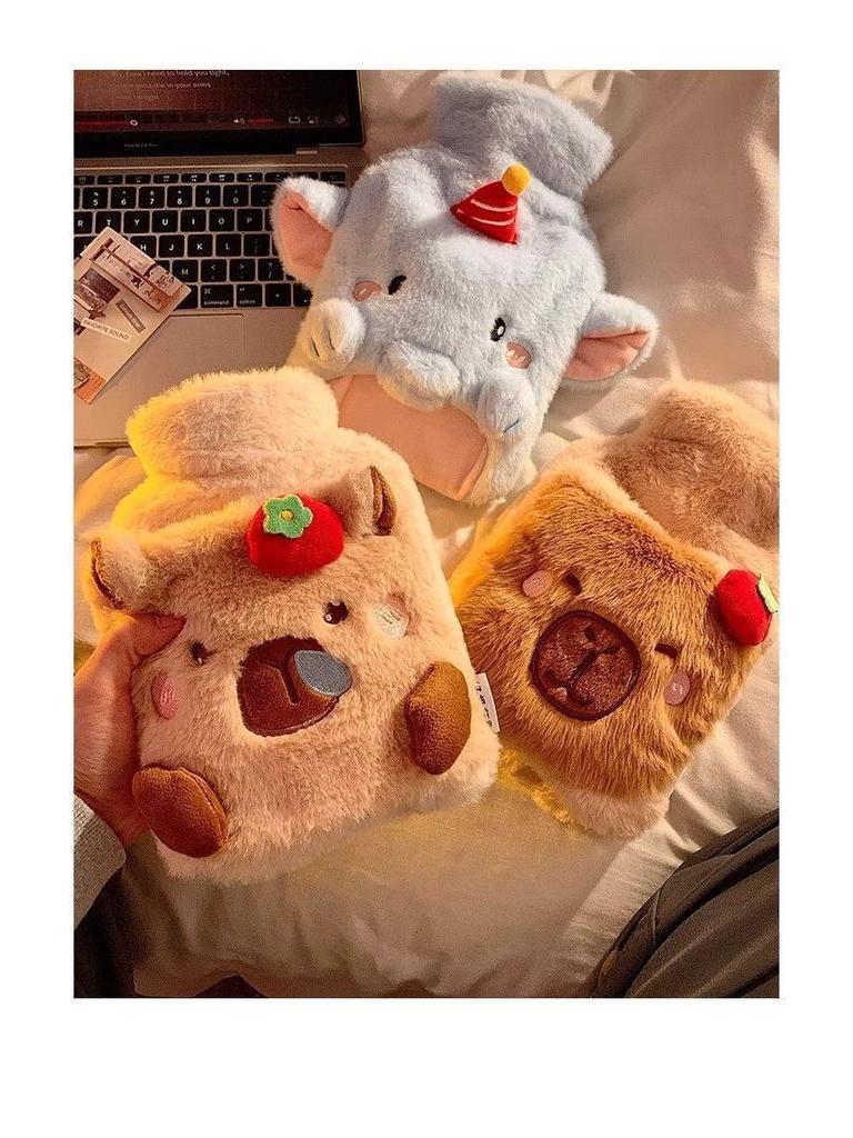 Зимняя плюшевая грелка-овечка для девочек - Милый согревающий элемент для живота и рук для малышей