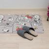 Senko Snoopy Cute Comic Wipeable PVC Kitchen 45 x 240 Character Snoopy 72063 Mat, Approx. cm, Gray,