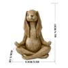 Meditating Zen Parlor Garden Decor Desktop Ornaments Animal Sculpture Rabbit Statue Bonsai Fountain