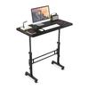 Mobile Stand Up Laptop Desk 16x31.5In 70-110cm Adjustable Height 4 Lockable Wheels 10KG Bearing for Home Office