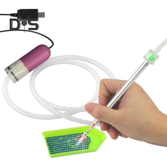 Вакуумная алмазная художественная ручка, электрический инструмент для размещения алмазов, без воска, с питанием от USB, вакуумная алмазная художественная ручка для самостоятельного алмазного искусства