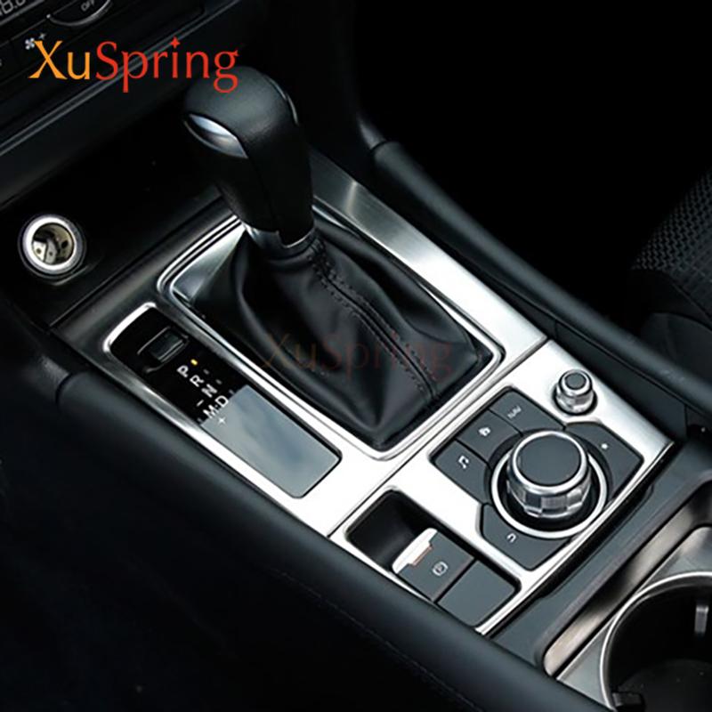 Car Console Gearbox Panel Trim for Mazda 6 Atenza 2015 2016 2017 2018 Frame Cover Sticker Strips Garnish Accessories Styling