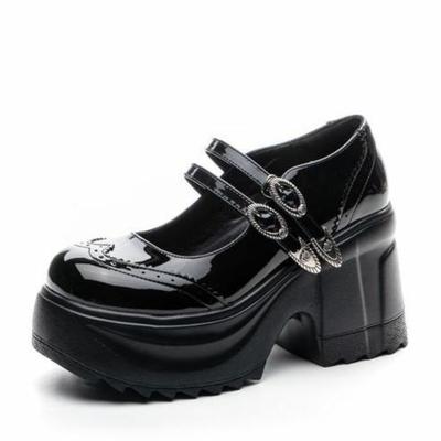 Модные 10 см лакированные ботинки осень женские дышащие женские ботинки повседневные весенне-летние туфли-лодочки Мэри Джейн на платформе на танкетке плоская обувь