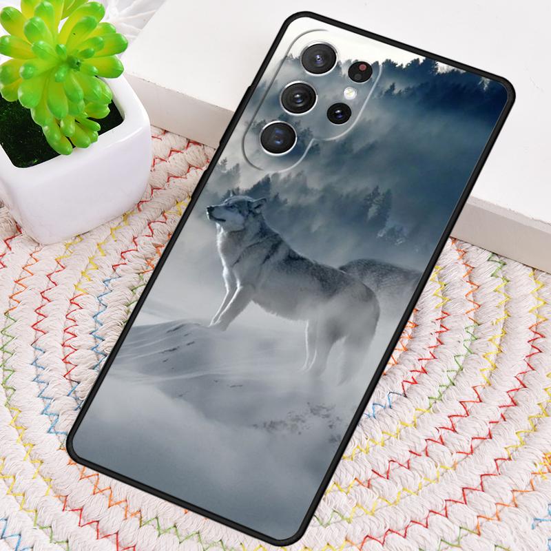 Snow Wolf TPU Phone Case For Samsung Galaxy note 10 pro S26 S25 S24 S23 S22 Ultra Plus S21 FE S20 Shockproof Cover