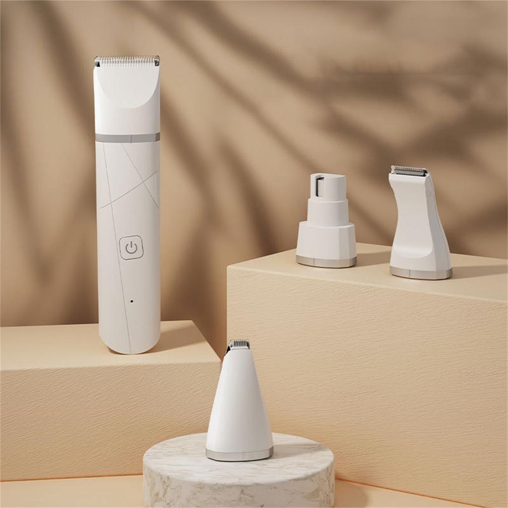 Набор машинок для стрижки шерсти собак, 4 в 1, беспроводной электрический, малошумный, машинки для стрижки шерсти домашних животных для густой шерсти для собак, груминг S, глаза, уши, морда, спутанная шерсть