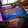 Красочный коврик для мыши с принтом граффити RGB игровой коврик для мыши Настольный коврик HD для геймера Большой светодиодный свет XXL коврики для мыши