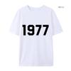 1977 Cotton T-shirt Men and Women Fashion Brand High Street Loose Fleece Cotton T-shirt Autumn Winter Warm Cotton T-shirt