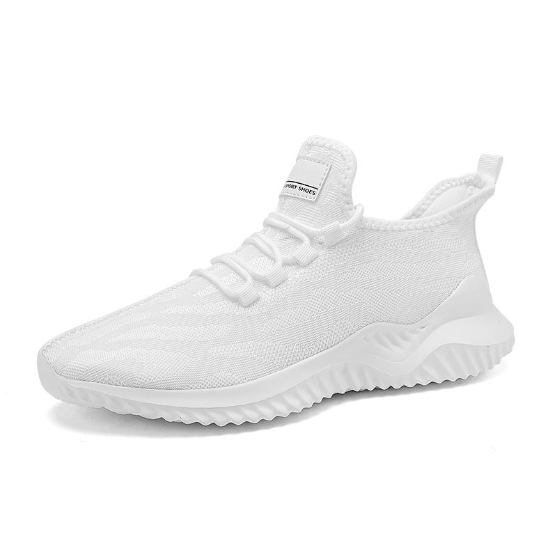 Fashion Men's Mesh Casual Shoes Breathable High Quality White Sneakers Trendy Lace-Up Lightweight Black Big Size Walking Man Tenis Shoes