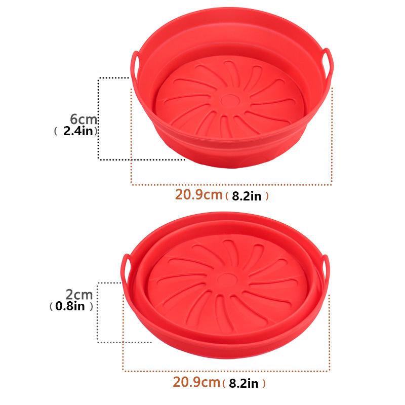 Складной силиконовый противень для фритюрницы Противень для выпечки для микроволновой печи Многоразовый коврик для жареной курицы Подставка для кастрюли для барбекю Противень для выпечки