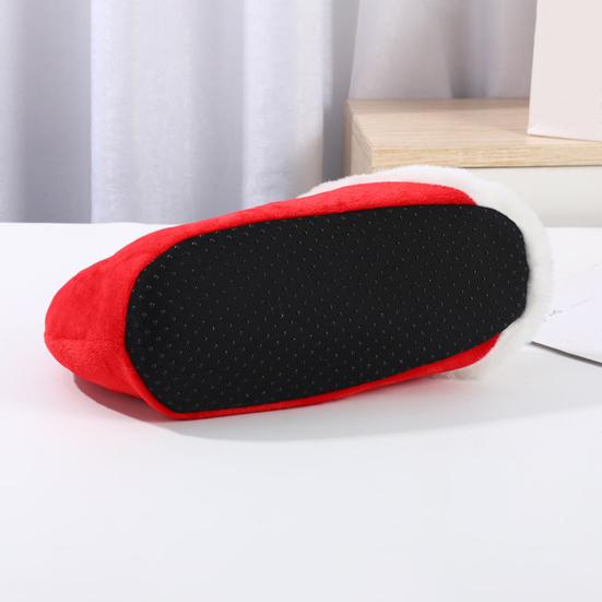 1 пара рождественских тапочек Санты, праздничная красная обувь с героями мультфильмов, милые очаровательные тапочки Санты для украшения и комфорта