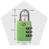 Cross-border TSA007 Customs Lock ABS Lightweight Luggage/Gym Locker Combination Padlock - New Model