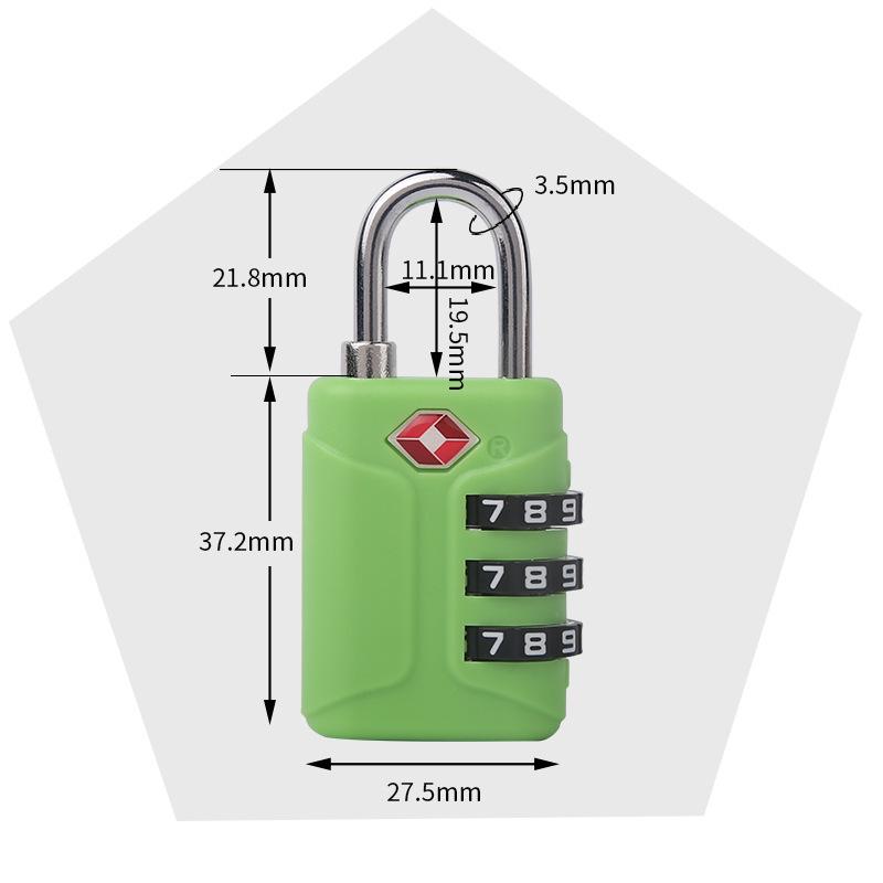 Cross-border TSA007 Customs Lock ABS Lightweight Luggage/Gym Locker Combination Padlock - New Model