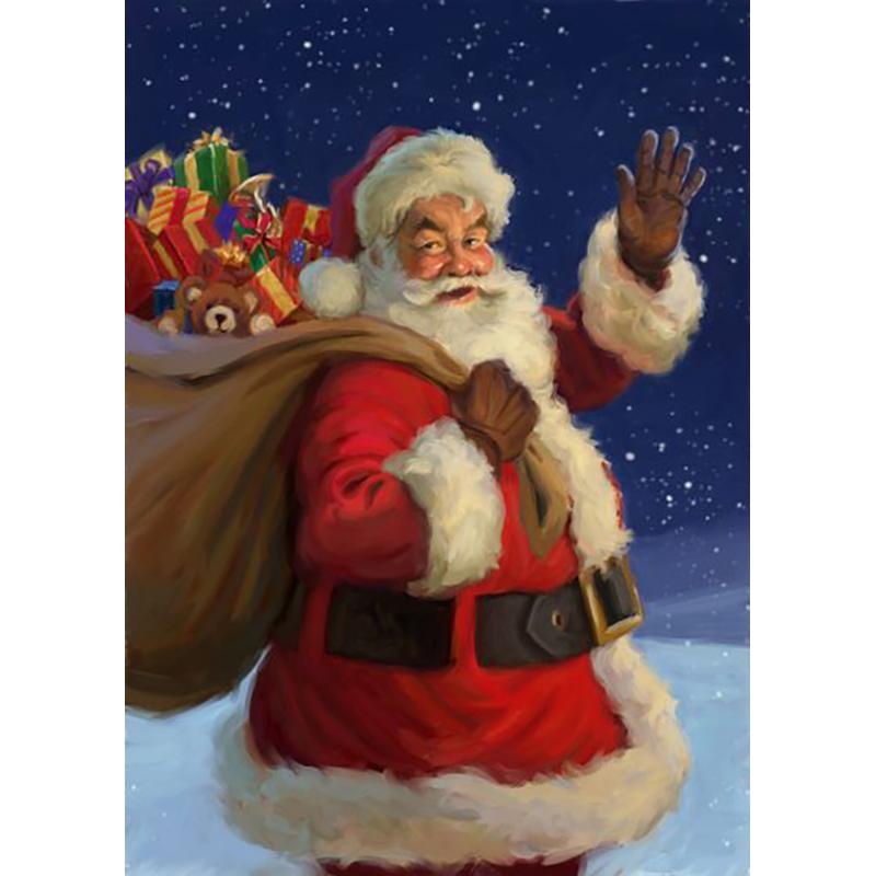DIY мультфильм Санта-Клаус 5D алмазная живопись полная круглая дрель Алмазная вышивка Рождественский подарок наборы для вышивки крестом домашний декор
