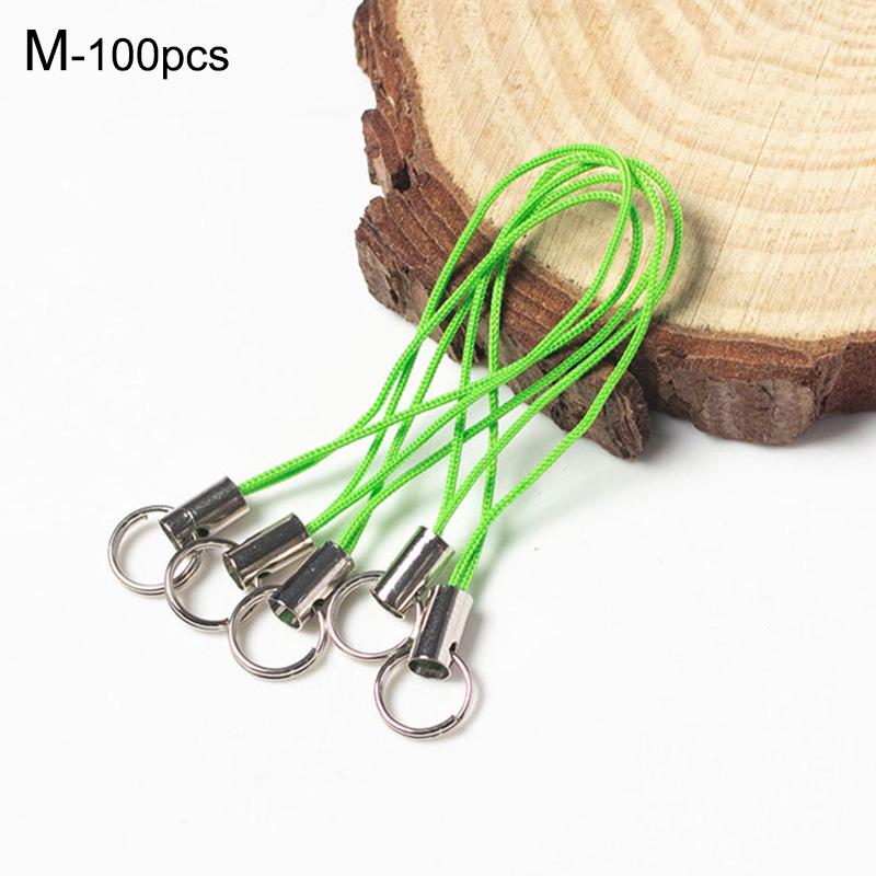 50Pcs Key Rings Cell Phone Braided Lanyard Cords Jewelry Findings DIY Rope Keychains Mobile Clasp