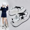 INS White Shoes for Students Korean Style Women's Fashionable Spring New Platform Height Increasing Breathable Casual Shoes Street Shot A615