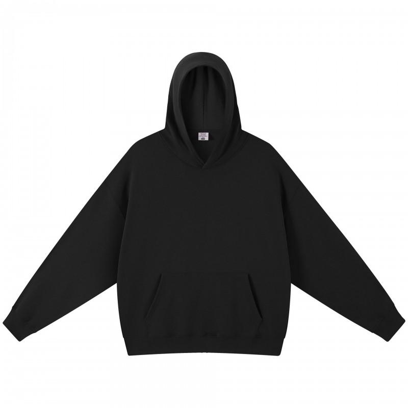 Mens Oversized Hooded Zip-Up Sweatshirt 420g Heavyweight Cotton Fleece Pullover Casual Streetwear