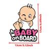 Winking Baby on Board Car Sticker Cute Cartoon Design Waterproof PVC Decal Vehicle Safety Warning Sign for Car Window