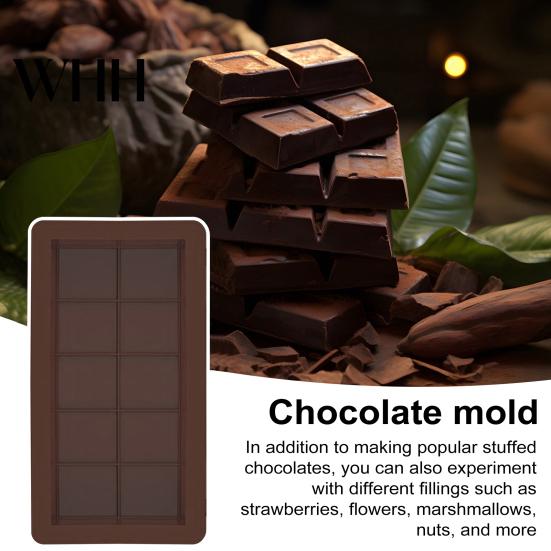 Food Grade Chocolate Mold 1/2Pcs Large Deep Silicone Candy Molds for Stuffed Bars Homemade Chocolates BPA-Free Easy to Clean High Temp Tolerance
